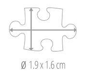 Size of the pieces - photo puzzle 1000 pieces