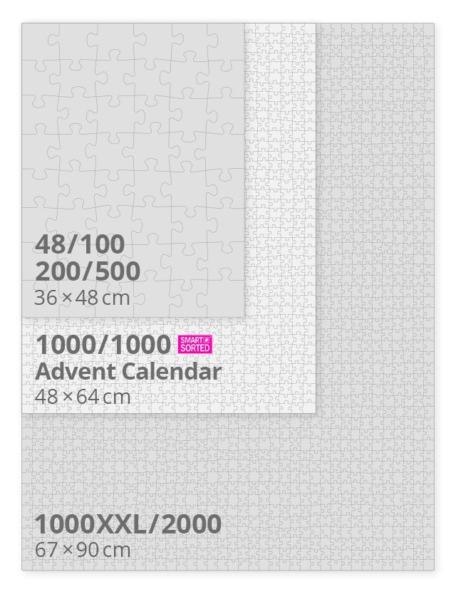 Size of the assembled puzzle: