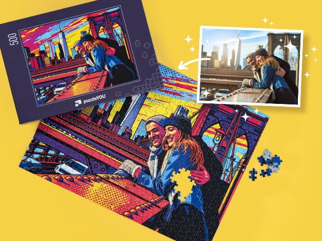 Personalised Jigsaw AI Art - Pop Art