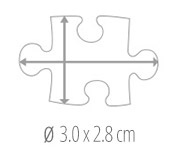 Size of the pieces - photo puzzle 200 pieces