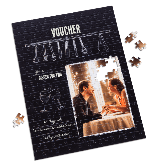 Gift voucher puzzle cooking class dinner for two