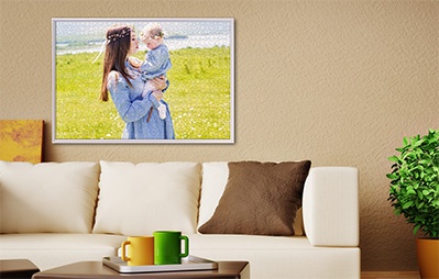 Hang up a puzzle frame