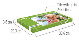 Size of the puzzle box - photo puzzle 100 pieces