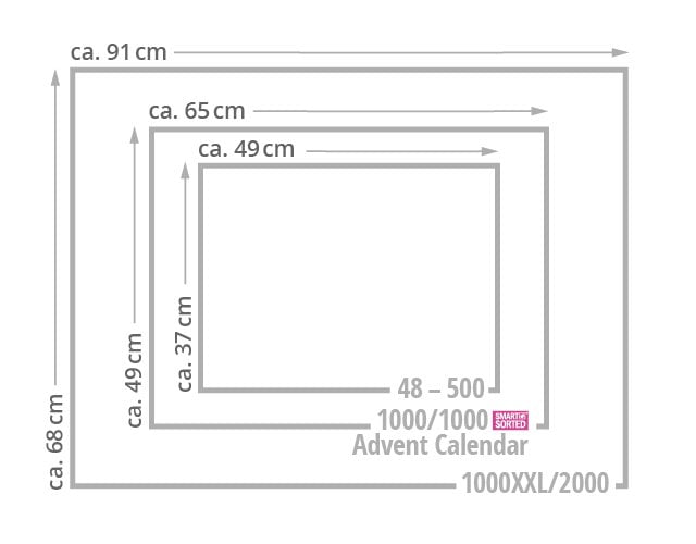 Size of the puzzle frames