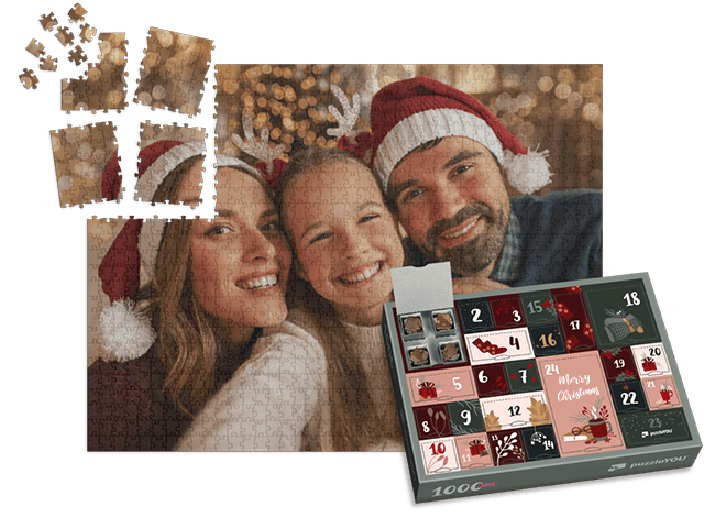 Jigsaw Advent Calendar with 1000 pieces behind 24 doors