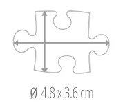 Size of the pieces - photo puzzle 100 pieces