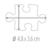 Size of the pieces - photo puzzle 100 pieces