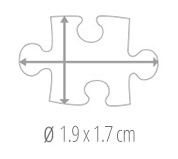 Size of the pieces - photo puzzle 2000 pieces
