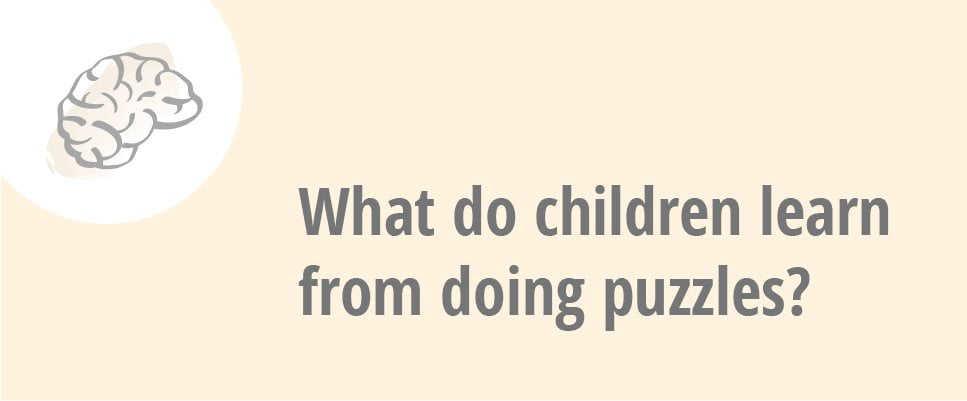 What do children from doing puzzle