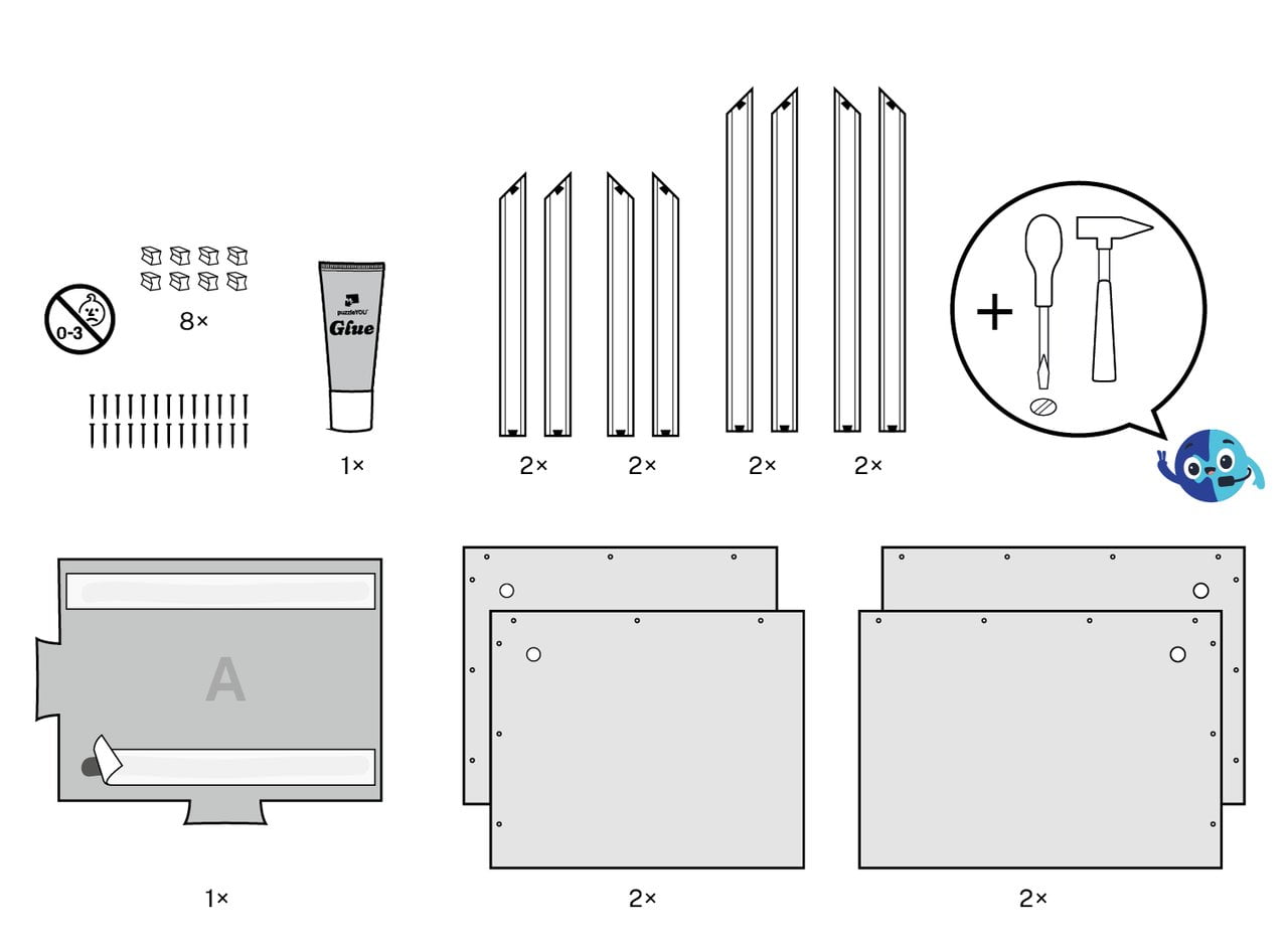 What is included with the puzzle frame?