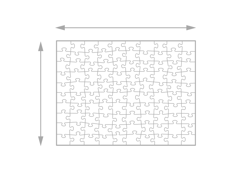 Size of the assembled puzzle